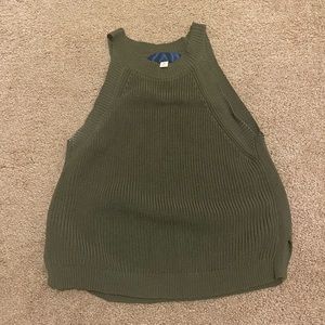 High Neck Sweater Tank Top